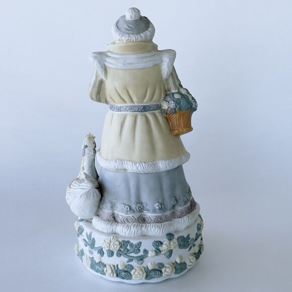 ABC Dist. Victorian Santa #16092 Christmas Swan Roses Music Box Figurine - Picture 5 of 12
